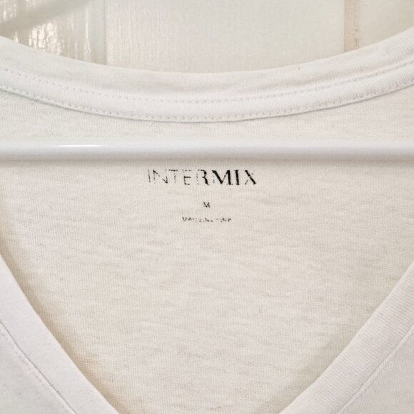 Intermix boxy v-neck t-shirt M white - Picture 2 of 9